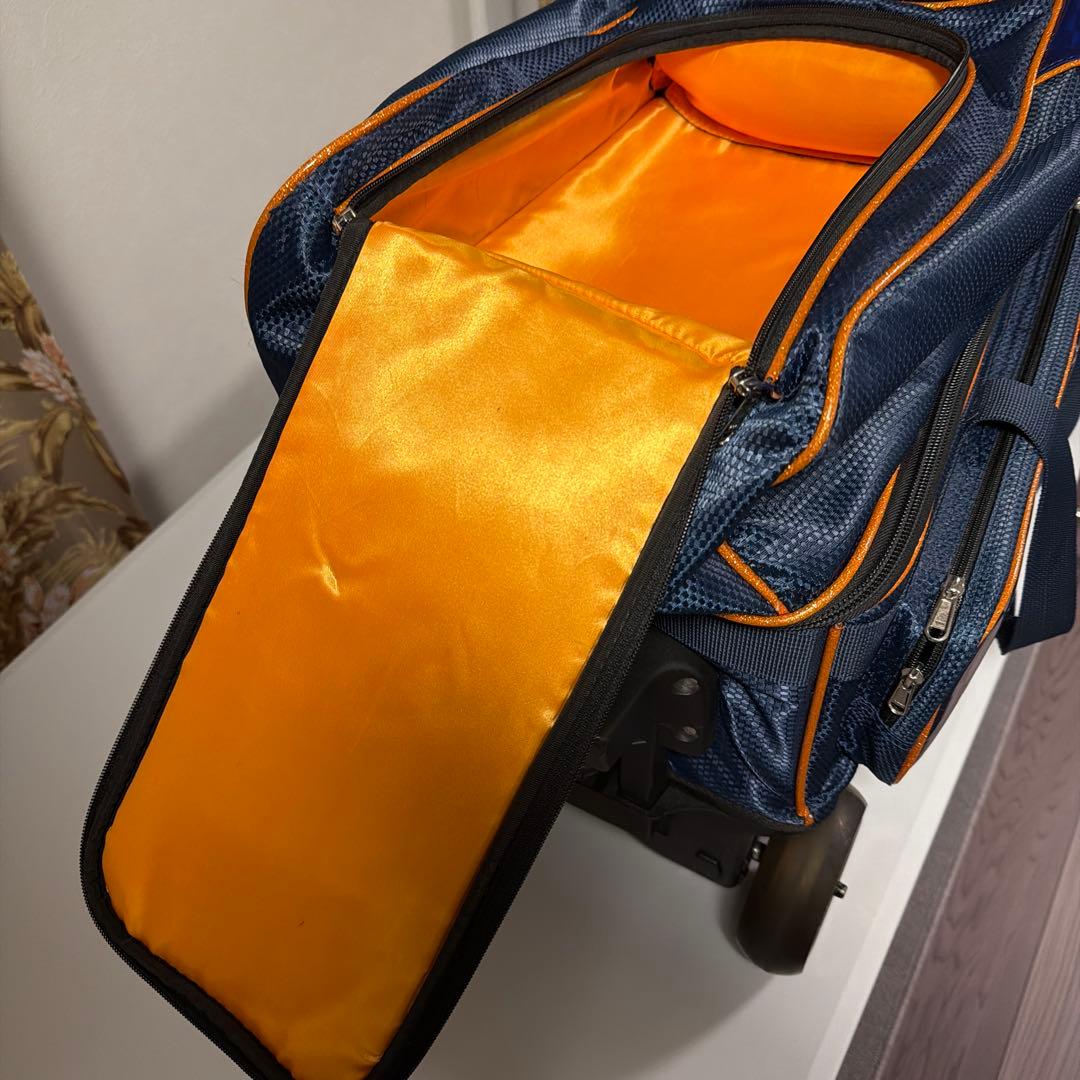 おまけ付！STORM 3個入りボウリング用バッグ ネイビーブルー/オレンジ