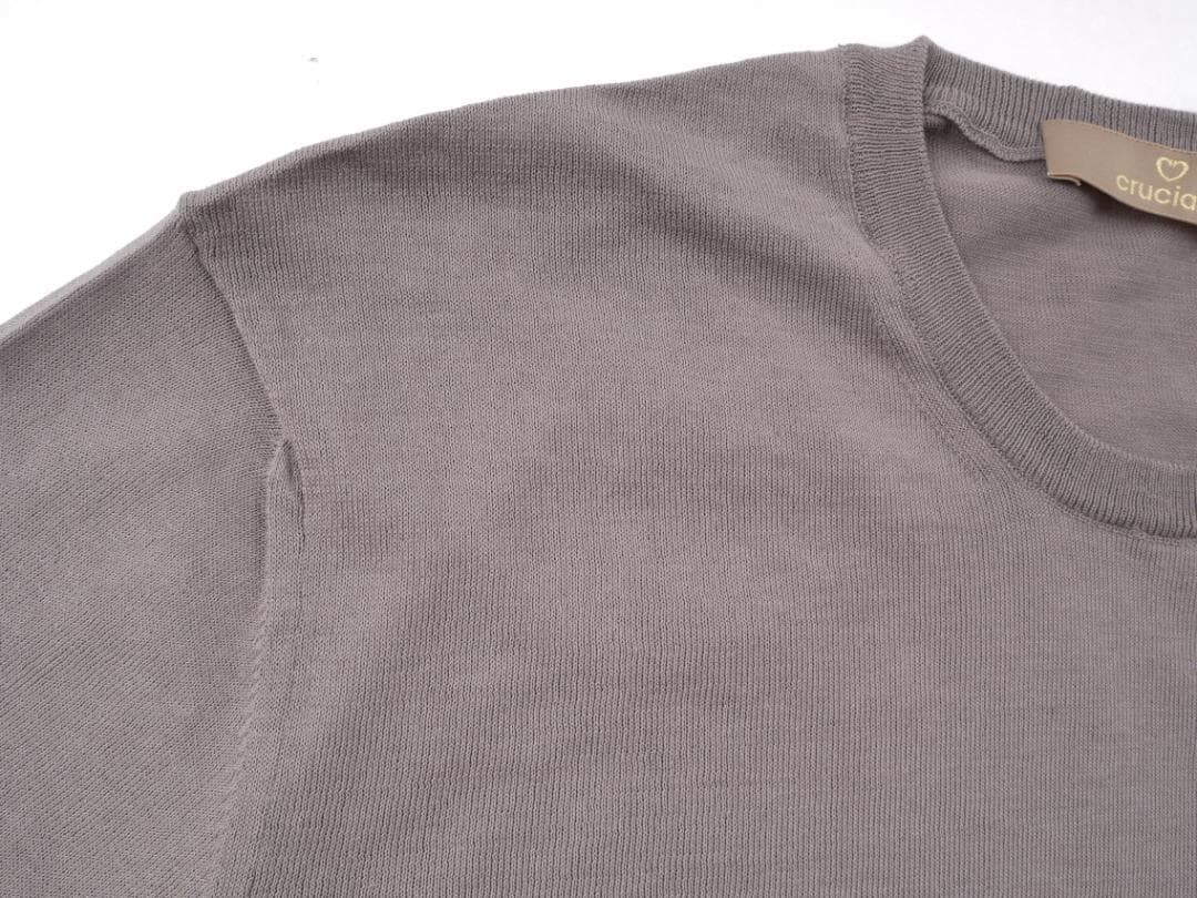 Cruciani クルチアーニ◆48◆トープ◆コットン ハイゲージ ニット