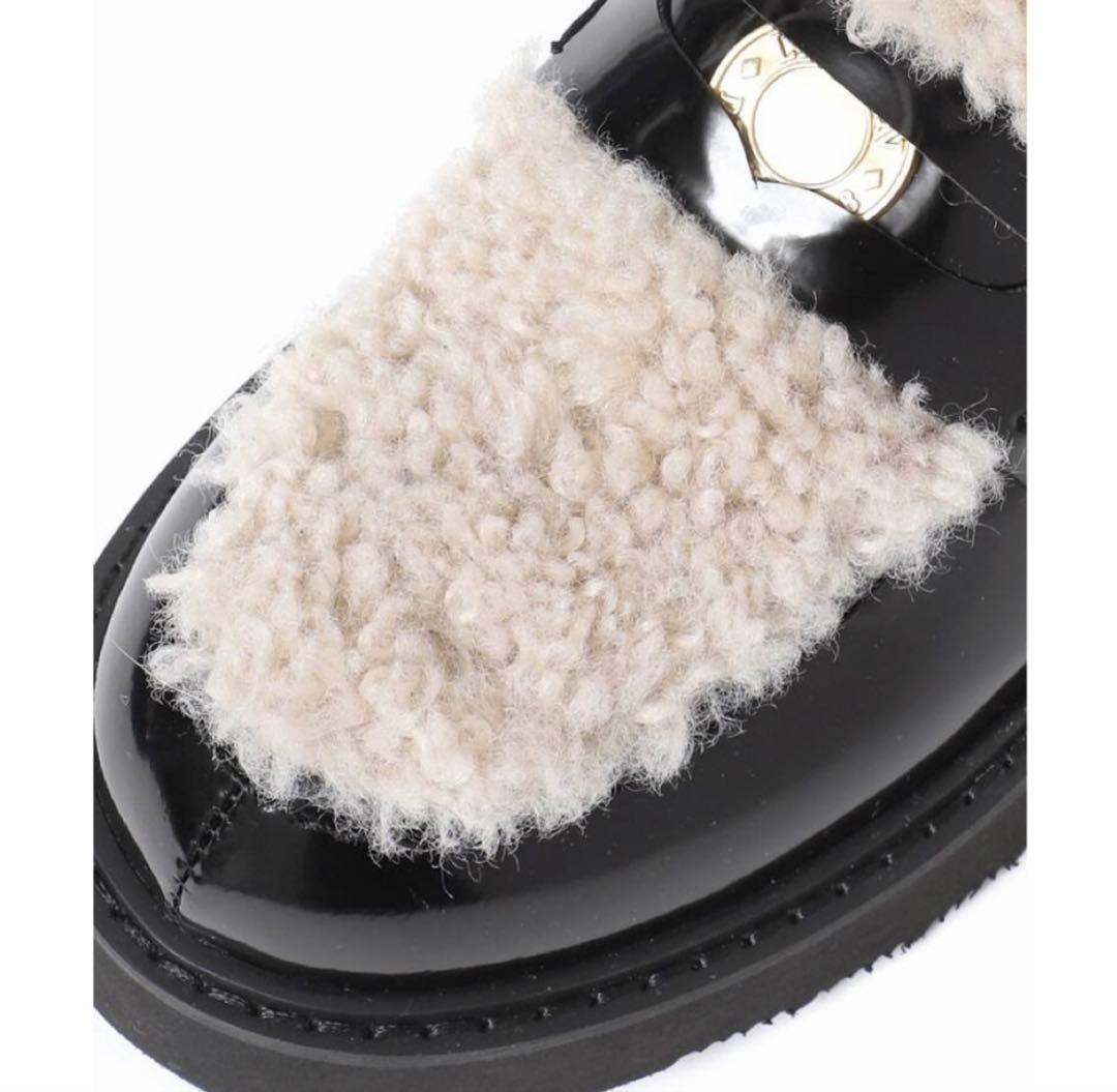 限定値下✨ルタロン　厚底ローファー　エナメル　ボア　黒