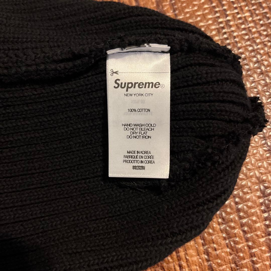 Supreme ブラック ニット帽・ビーニー