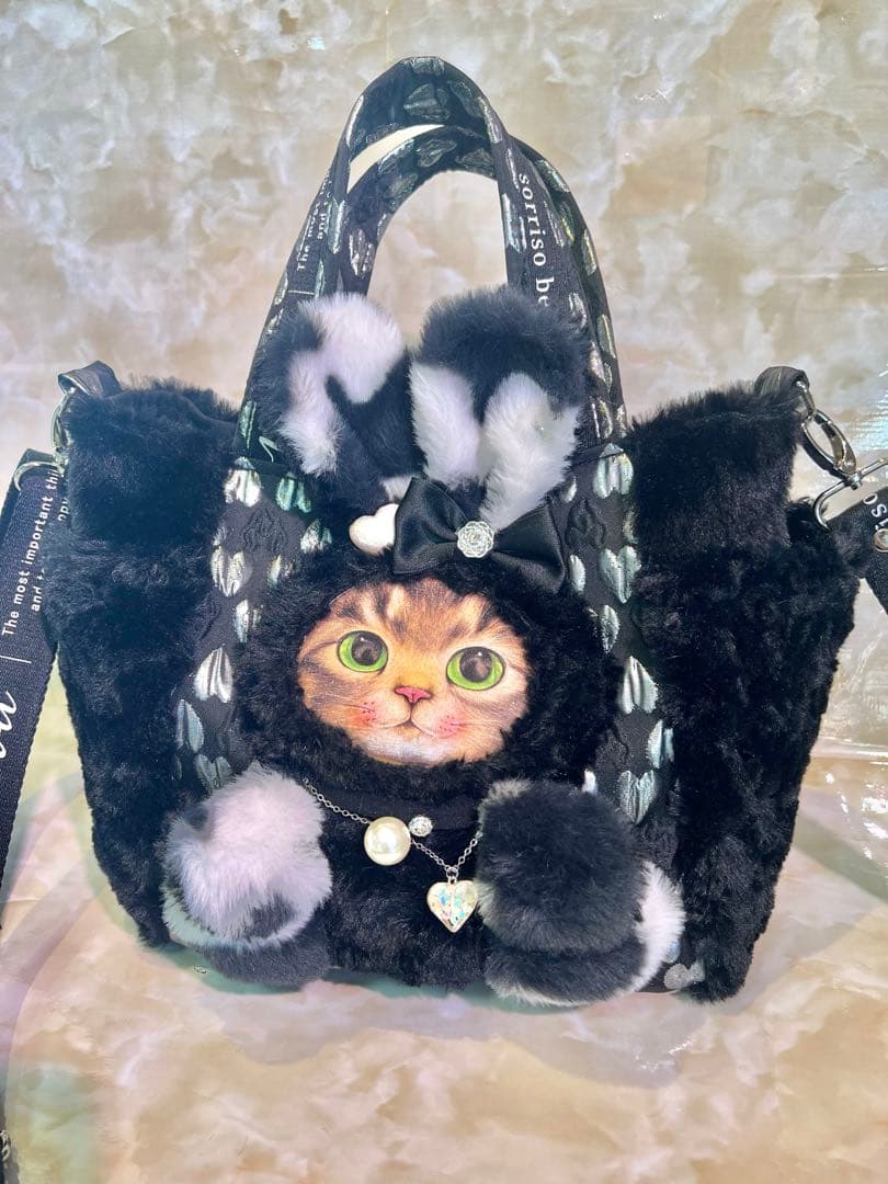 あ*き様 コヤンイサムチョン　ショルダー付き　サイドポケットバッグ　ブラックファ