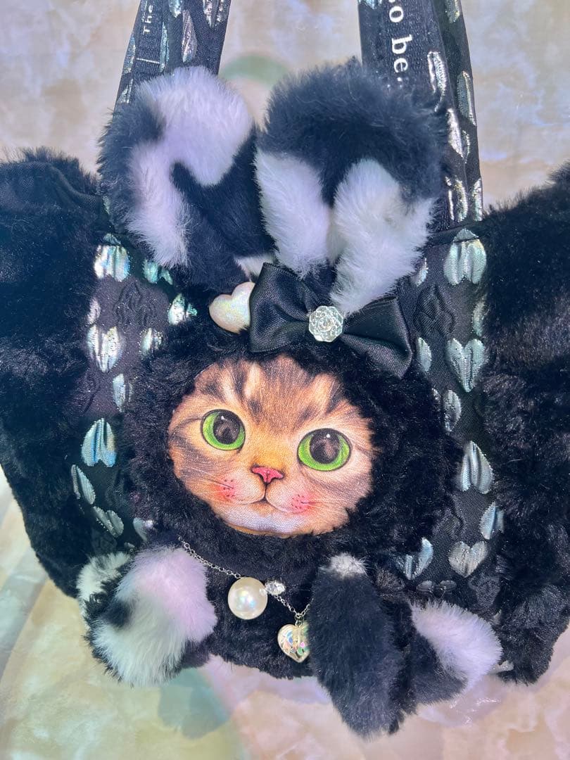 あ*き様 コヤンイサムチョン　ショルダー付き　サイドポケットバッグ　ブラックファ