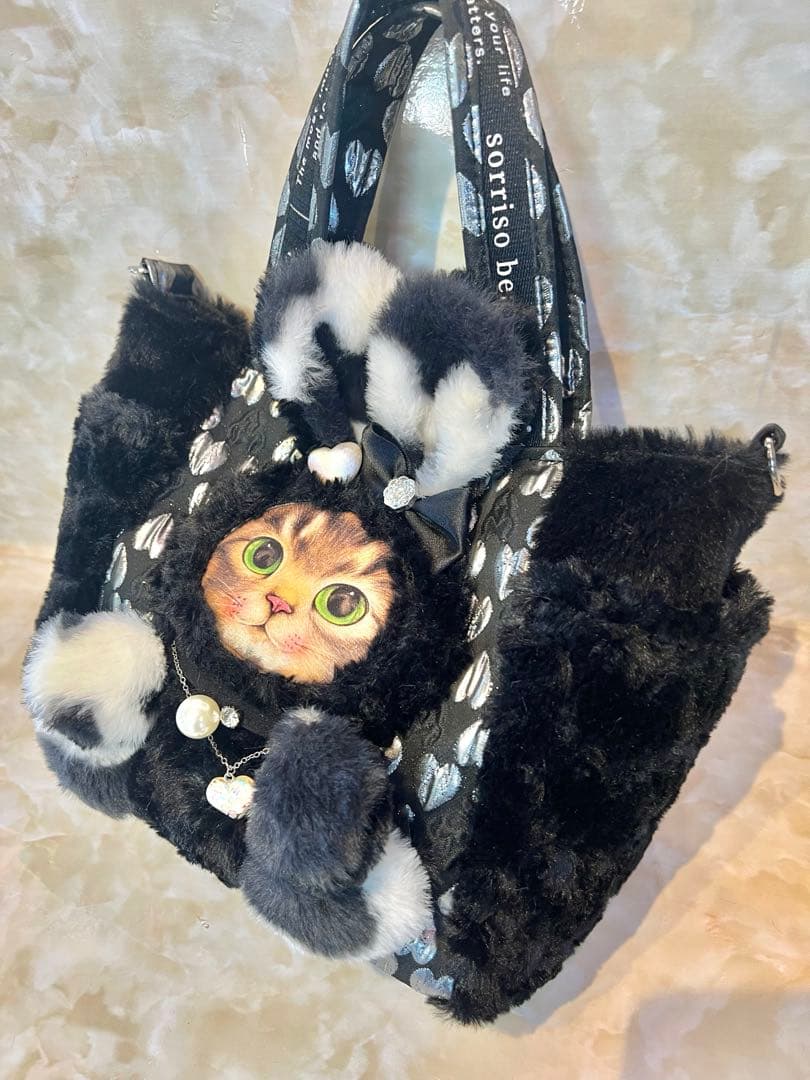 あ*き様 コヤンイサムチョン　ショルダー付き　サイドポケットバッグ　ブラックファ