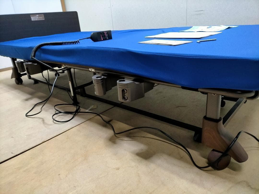 収納式電動ベッド・2モーター★YMD-B02★ブルー 75001-1-015