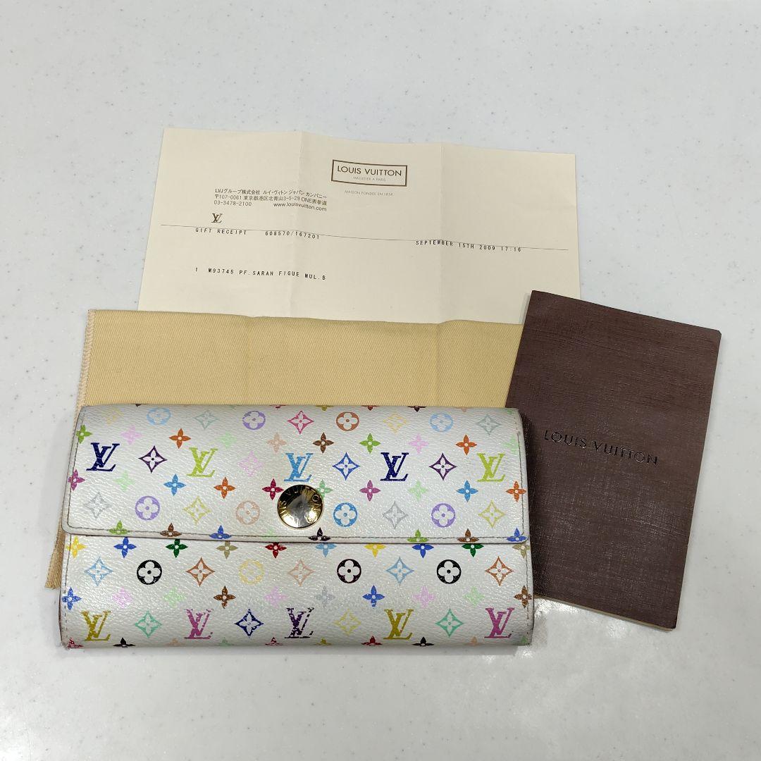 正規店購入　LOUIS VUITTON　マルチカラー　ホワイト　長財布