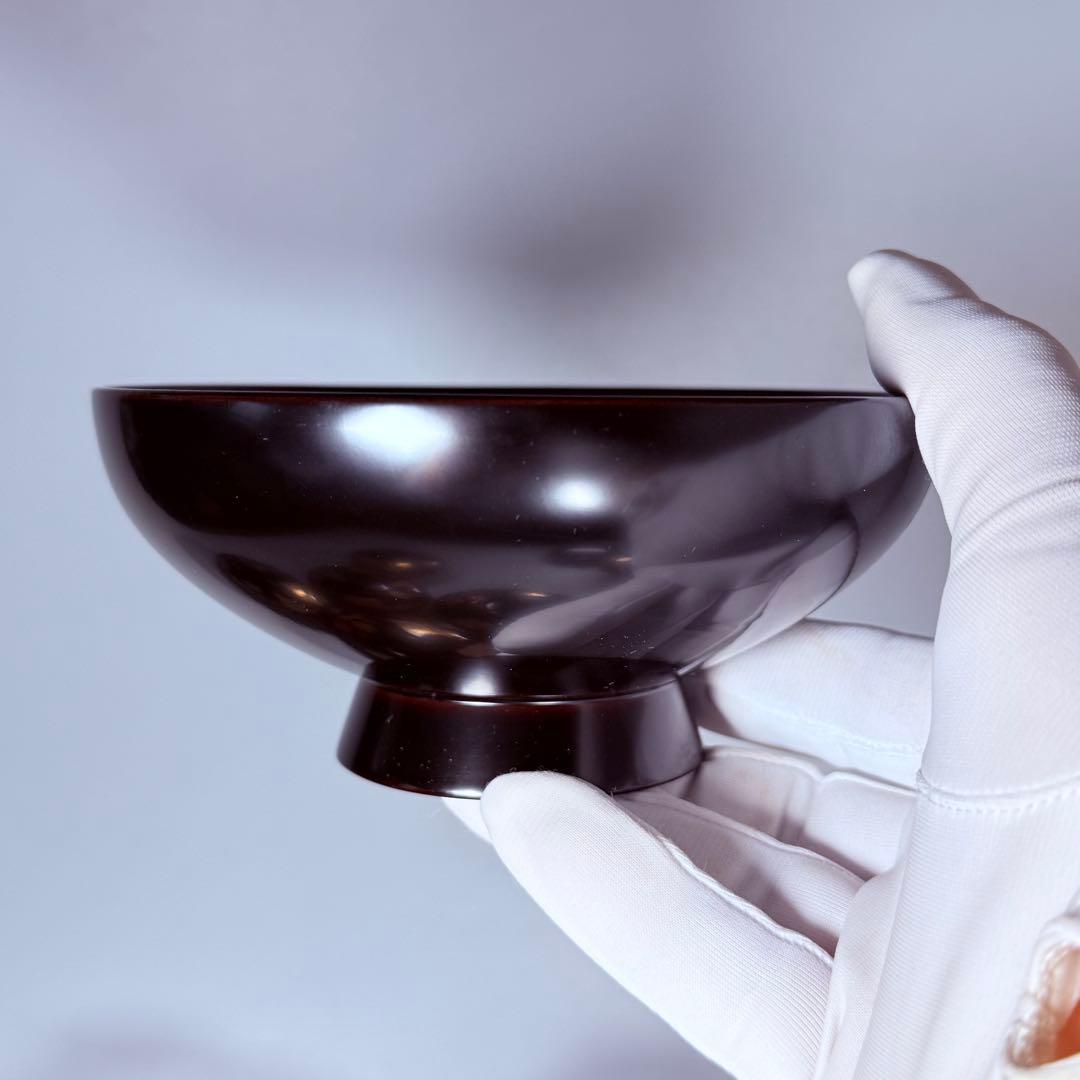 輪島塗　武田漆器店　金蒔絵牛車桜文吸物椀　国産漆100％使用　共箱　資産家特注品