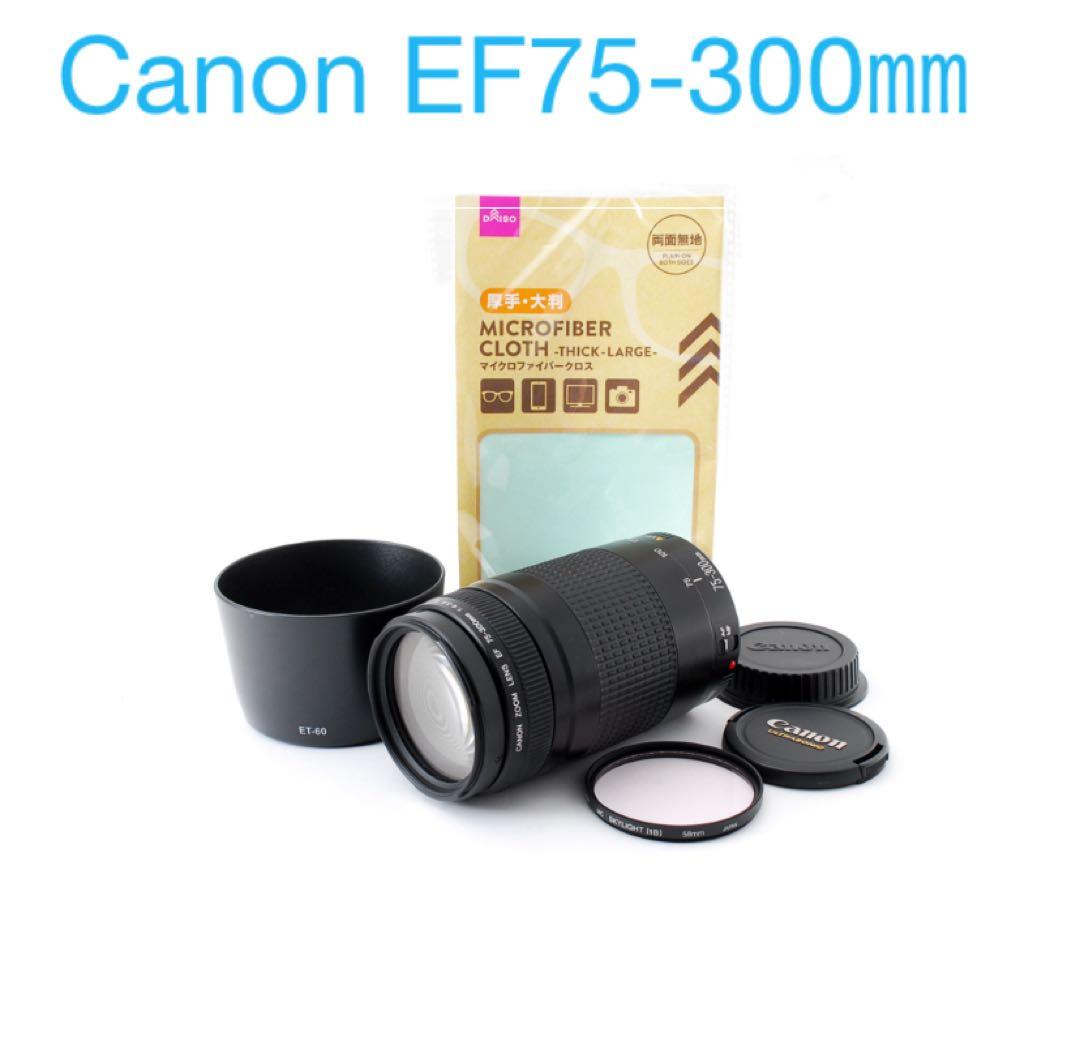 キャノン☆付属品付☆超望遠レンズ Canon EF75-300㎜　II☆
