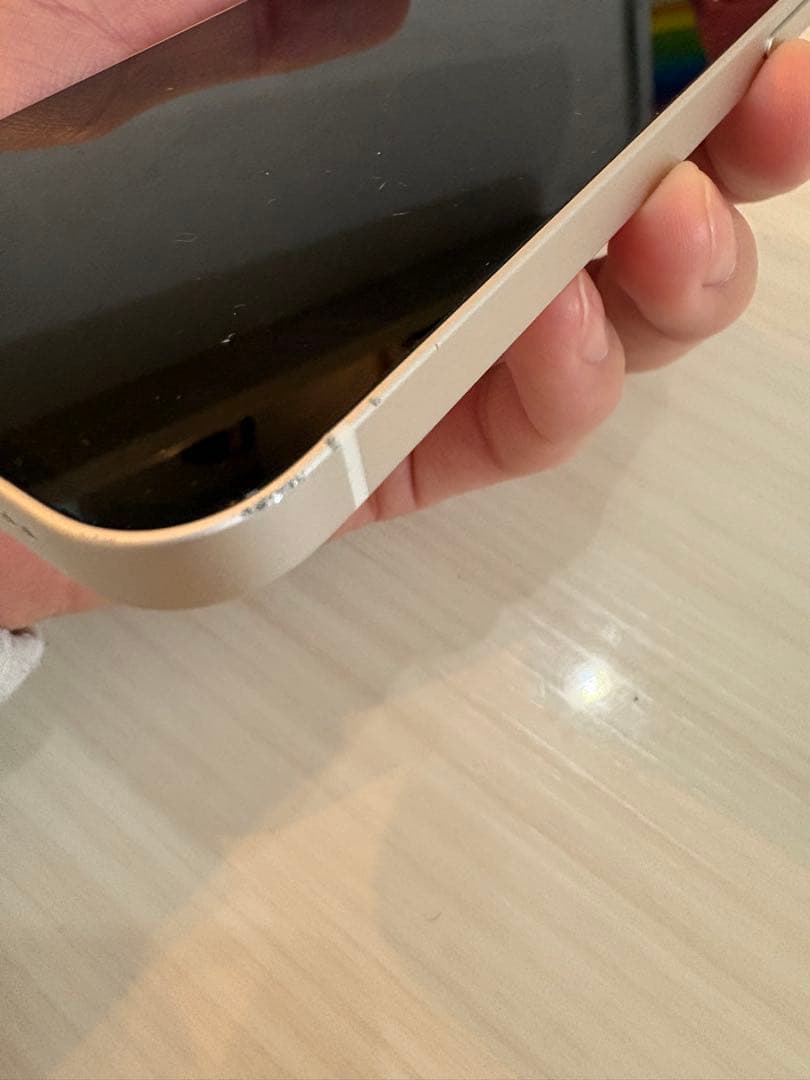 ジャンク iPhone12 64GB W 液晶縦線あり au SIMロックあり