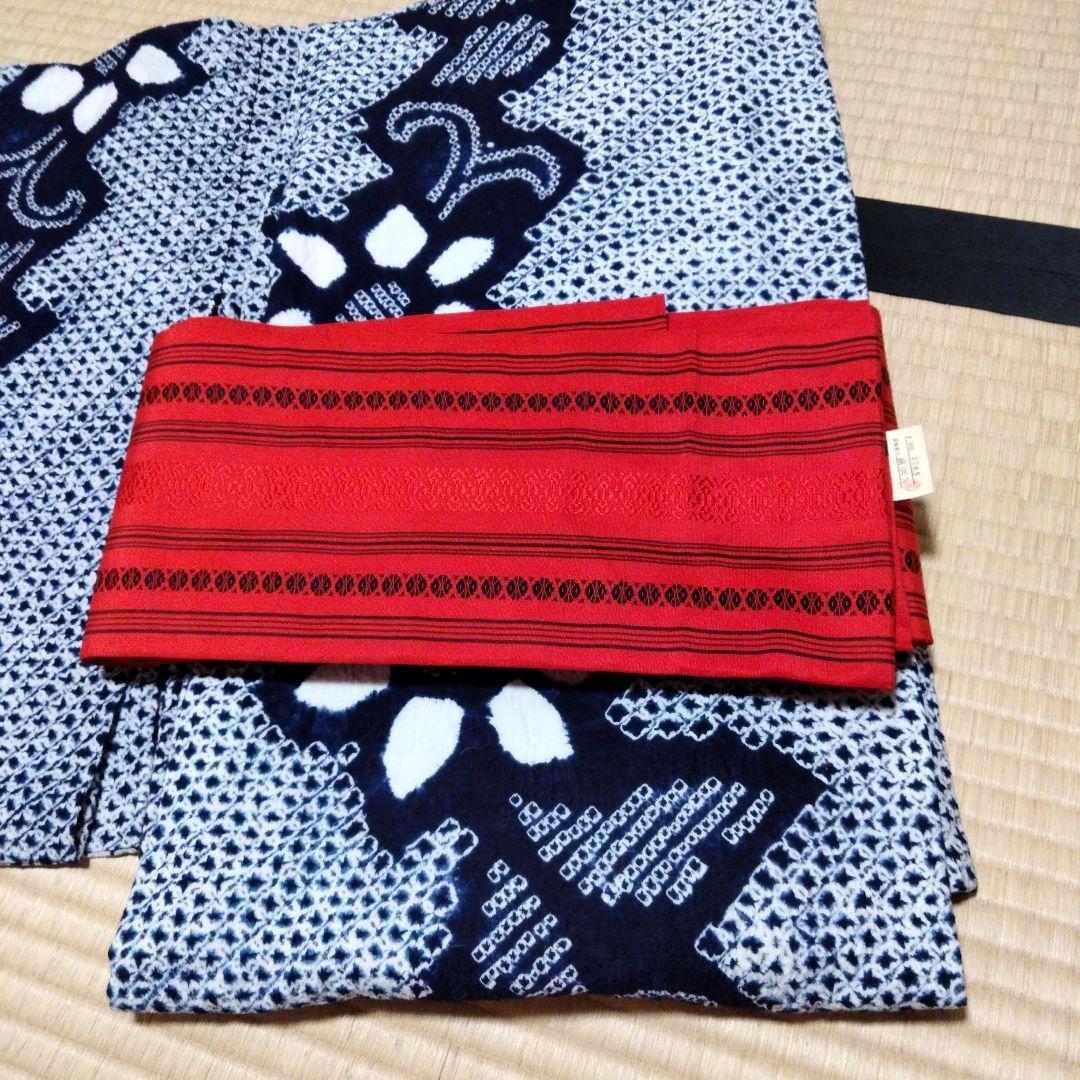 有松絞り浴衣　L　裄70 肩身丈165　美品