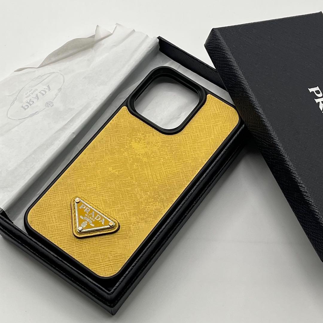 ✨美品✨【プラダ】iPhoneケース　iPhone13Pro サフィアーノレザー