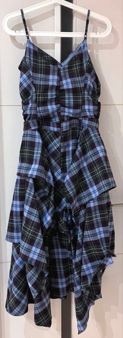 【美品】SLY ASYMMETRY HEM CAMI ロングワンピース チェック