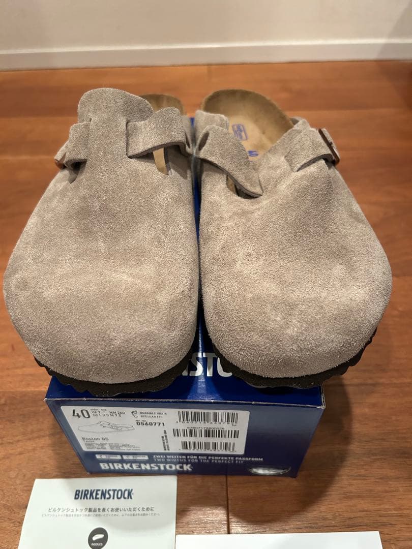 国内正規品BIRKENSTOCK BOSTON TAUPE スエード 40