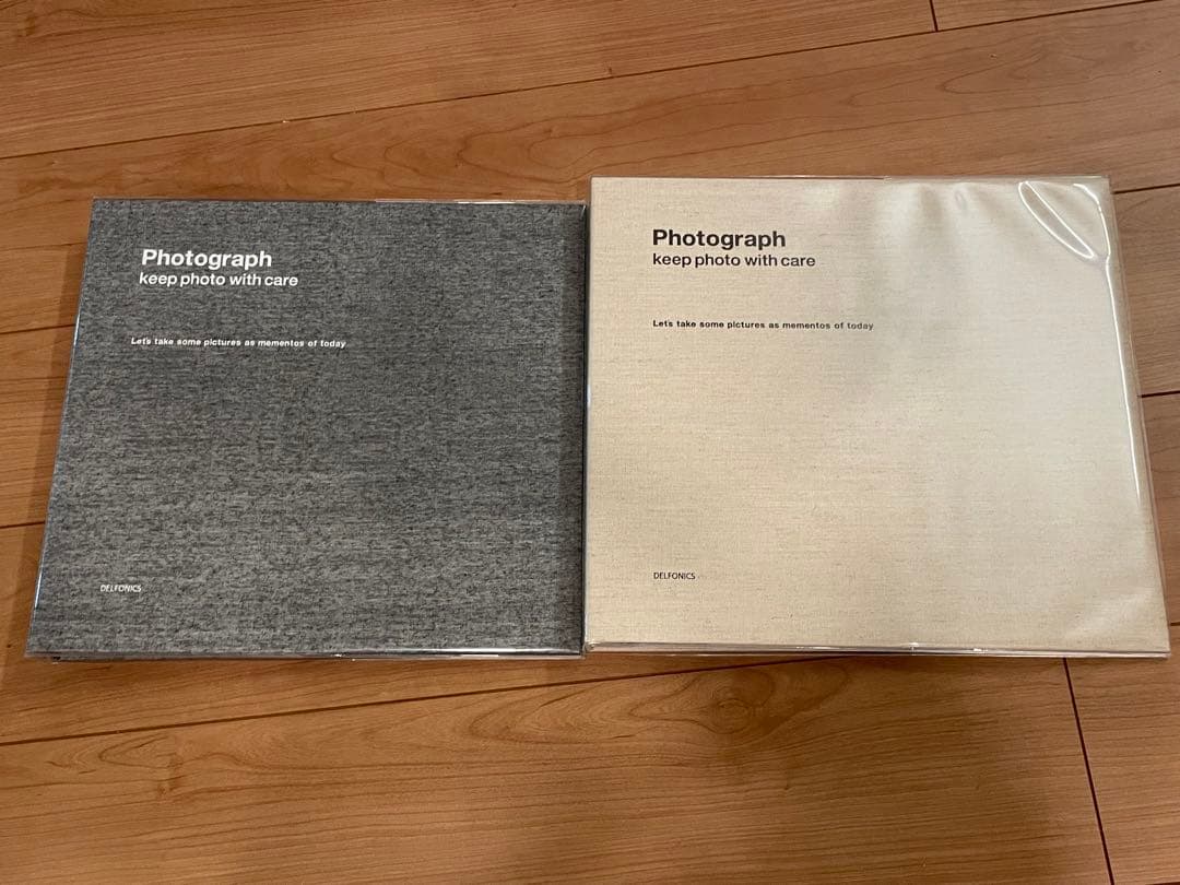 クリスマスプライス DELFONICS フォトアルバム グレー 、麻2冊セット