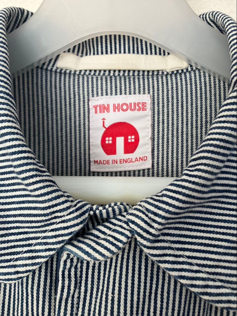 shimiTIN HOUSE ストライプ カバーオール