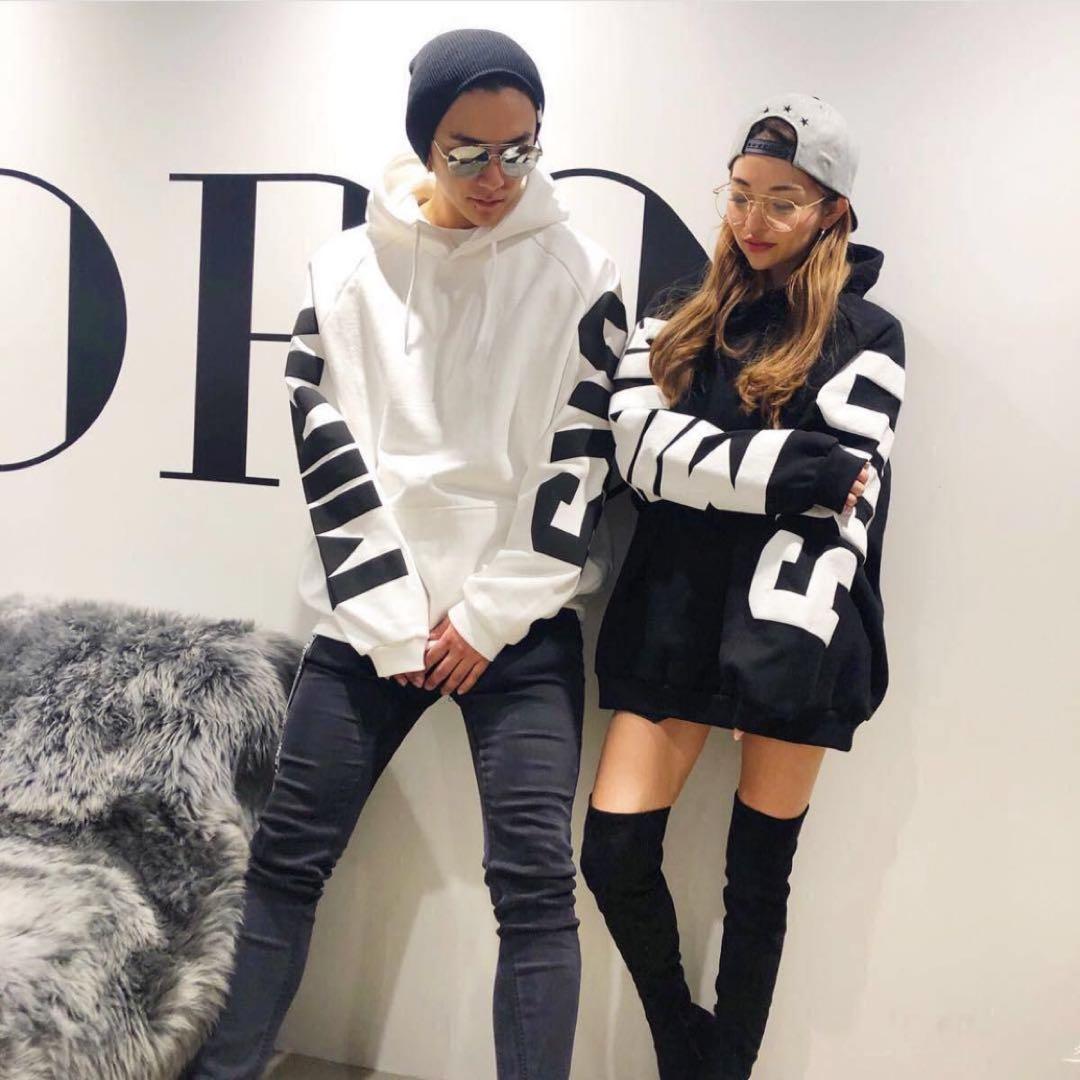 一点物 ビッグサイズ　mirror9 フーディー　アームビッグロゴグラフィック