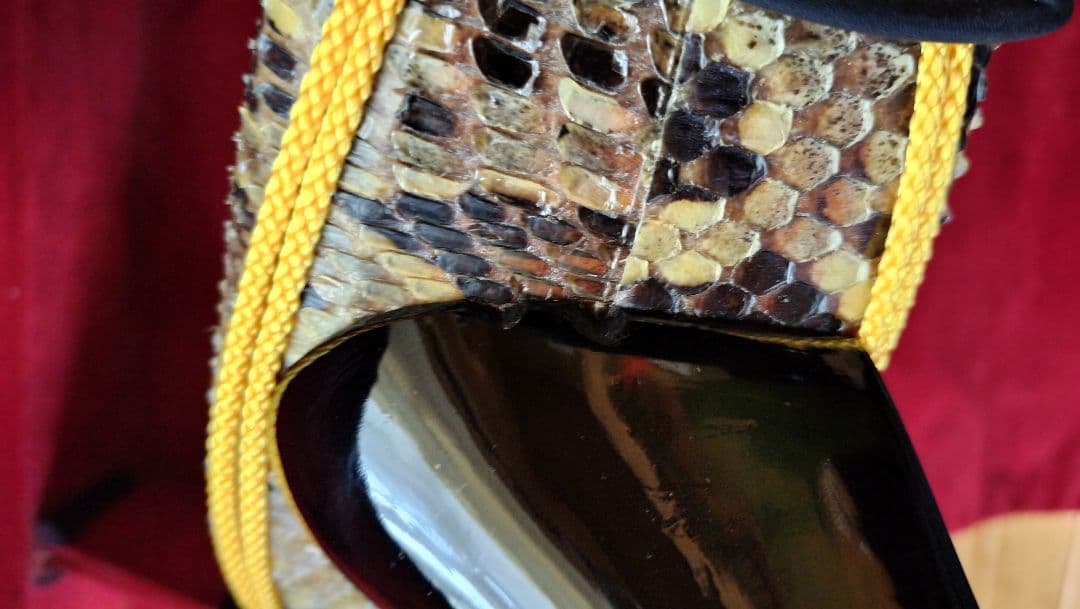 三線 沖縄 真壁型 本革強化張り ビンテージ