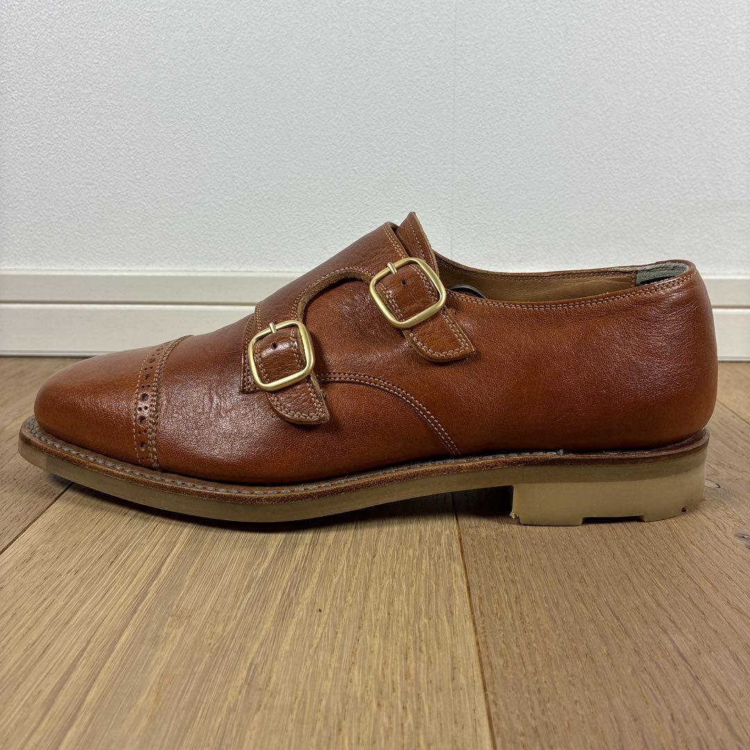 【極美品】スコッチグレイン 栃木レザー ダブルモンクストラップ 24 1/2