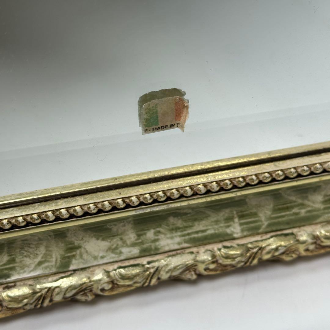 【良品】アンティーク イタリア製 八角 壁掛 姿見