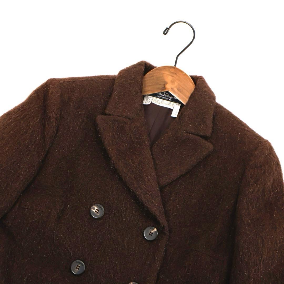 H4637◾️サルヴァトーレフェラガモ　モヘアウール　ダブルジャケット　Y2K