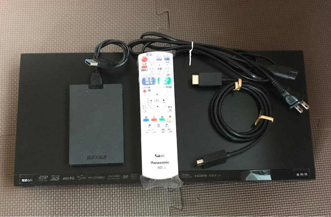 DIGA DMR-BRT220　リモコン＆外付HDD付