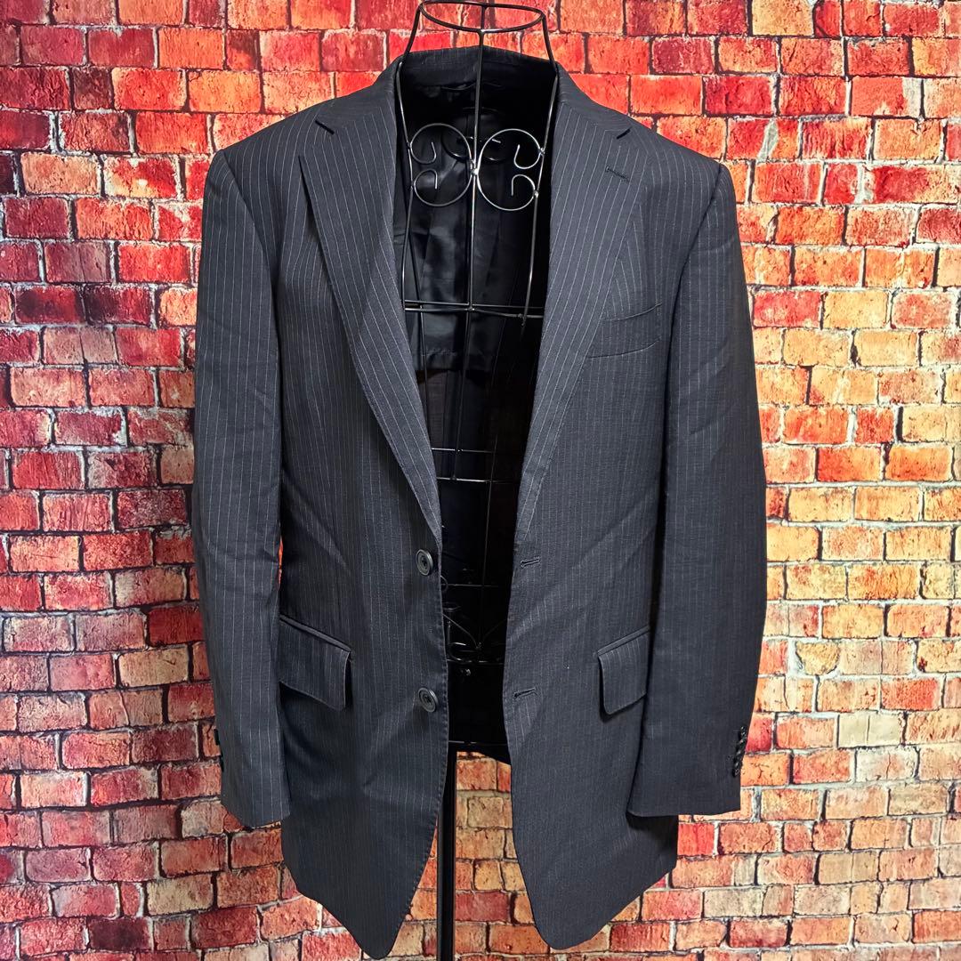 極美品☆ミツミネ　高級ウール100% スーツセットアップ AB4 ダークグレー