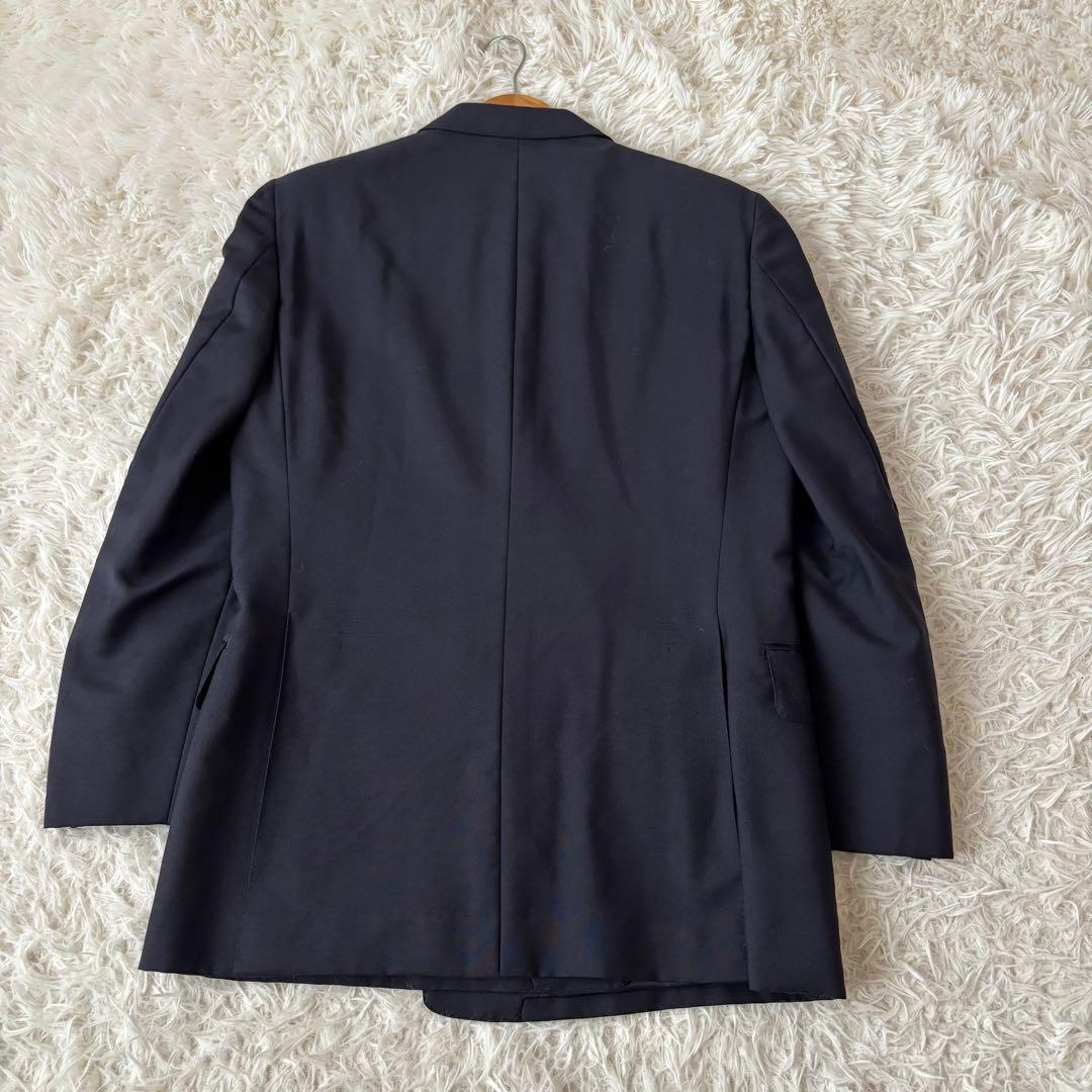 美品✨バーバリー 金ボタン 紺ブレ モヘア ダブルブレスト スーツ ネイビー M