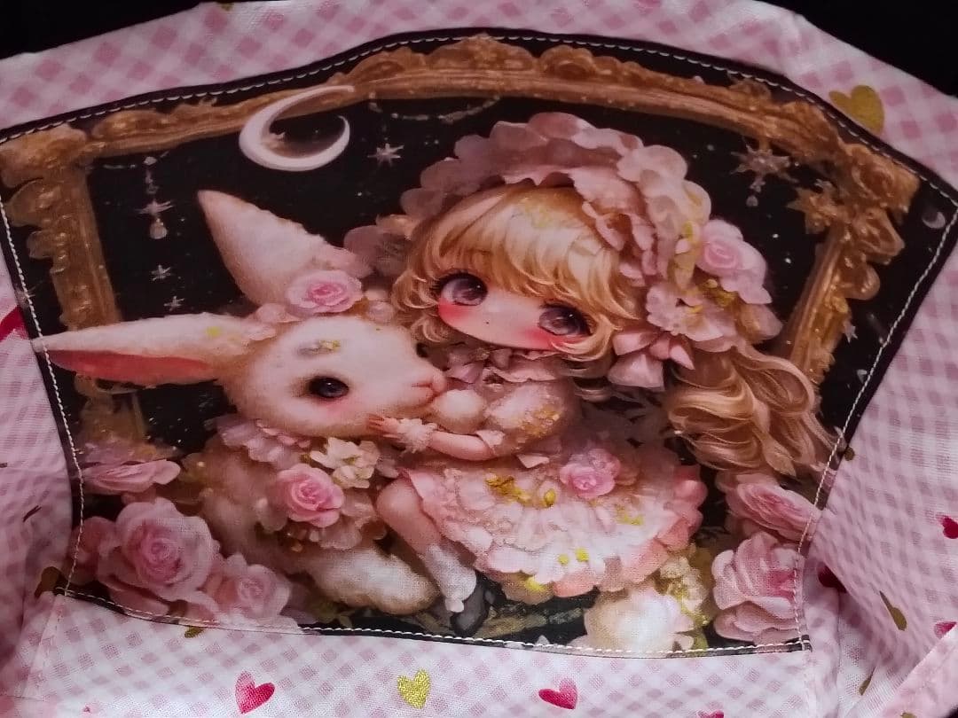 【受注制作】両面ミニトート（内側あり）3点、 両面巾着袋 （裏地あり）1点