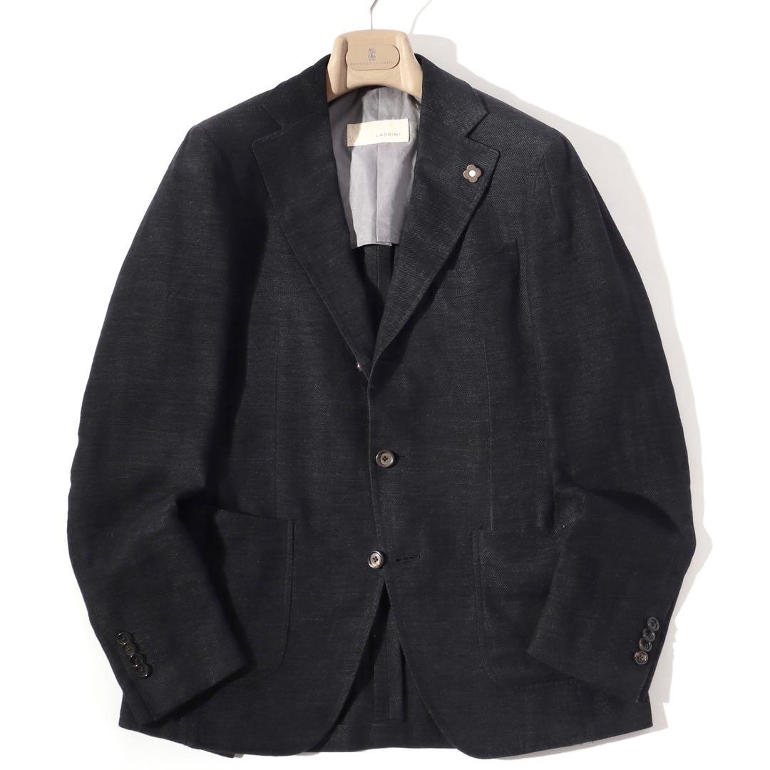 LARDINI ラルディーニ テーラード ジャケット ブラック 44 S〜M