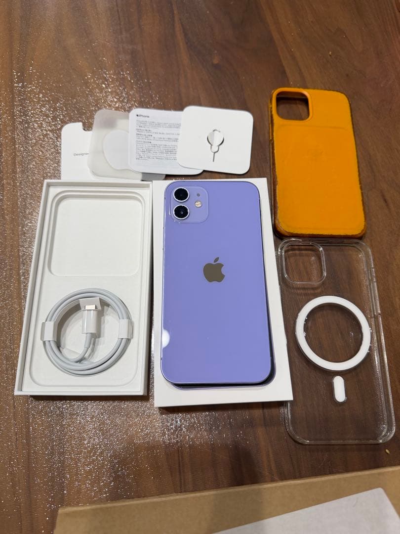Apple iPhone 12 パープル　64GB 本体とケース+α付き