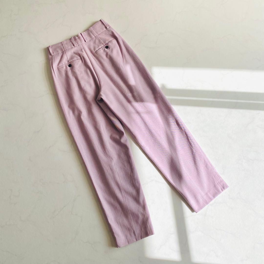 ebure ウール タック テーパード パンツ スラックス 日本製