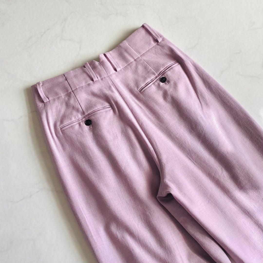 ebure ウール タック テーパード パンツ スラックス 日本製