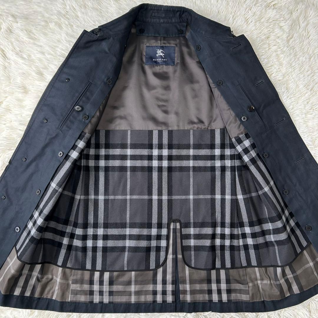 【美品/L】バーバリーロンドン ステンカラーコート アウター ウールライナー付