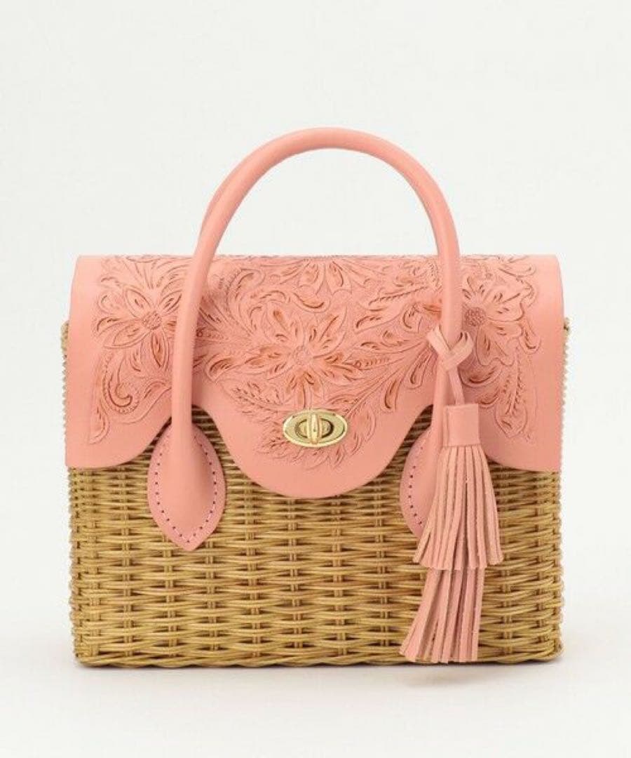 グレースコンチネンタル カービング カゴバッグCarving Basket MS