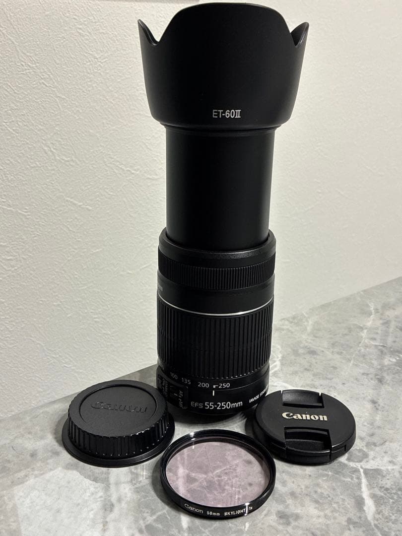 ⭐️美品⭐️ Canon EF-S 55-250mm IS II フード付望遠レンズ