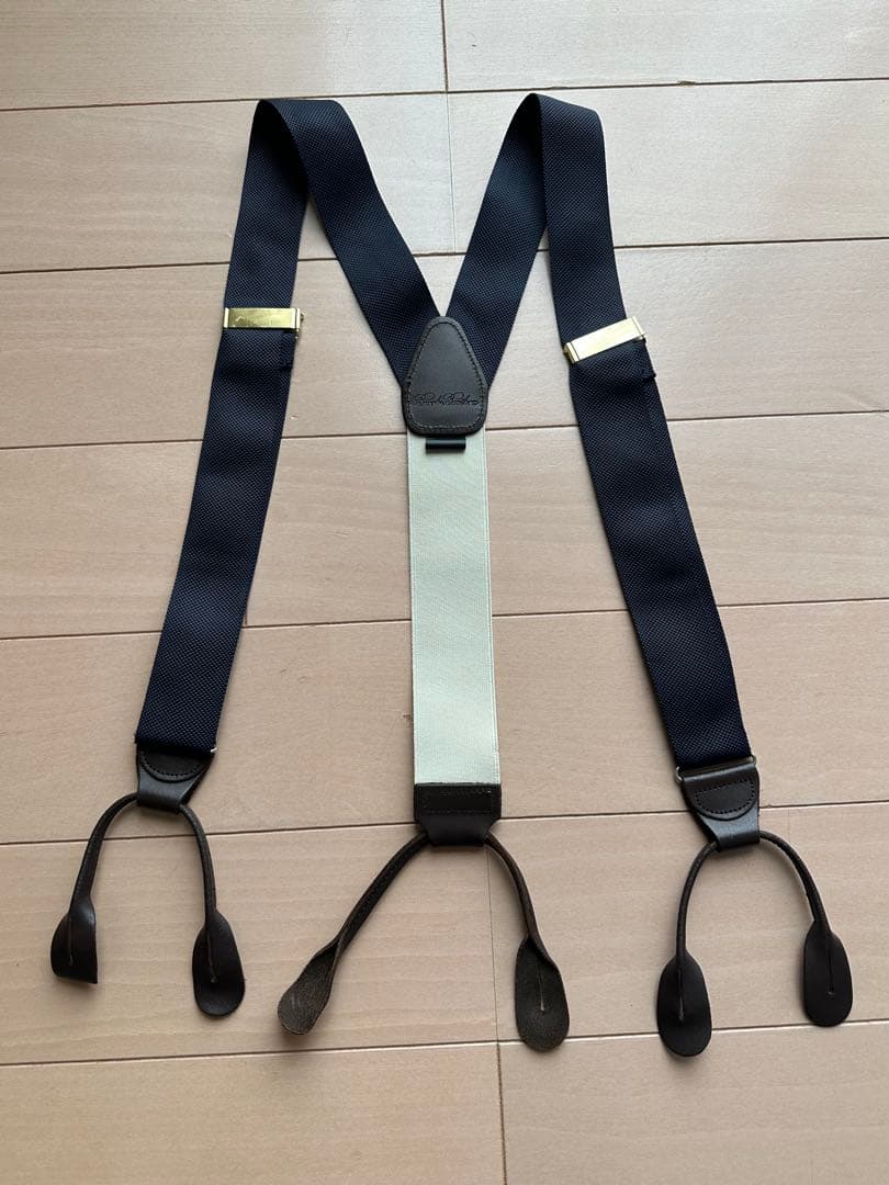 Rene Rofe Y字型サスペンダー ネイビー★美品