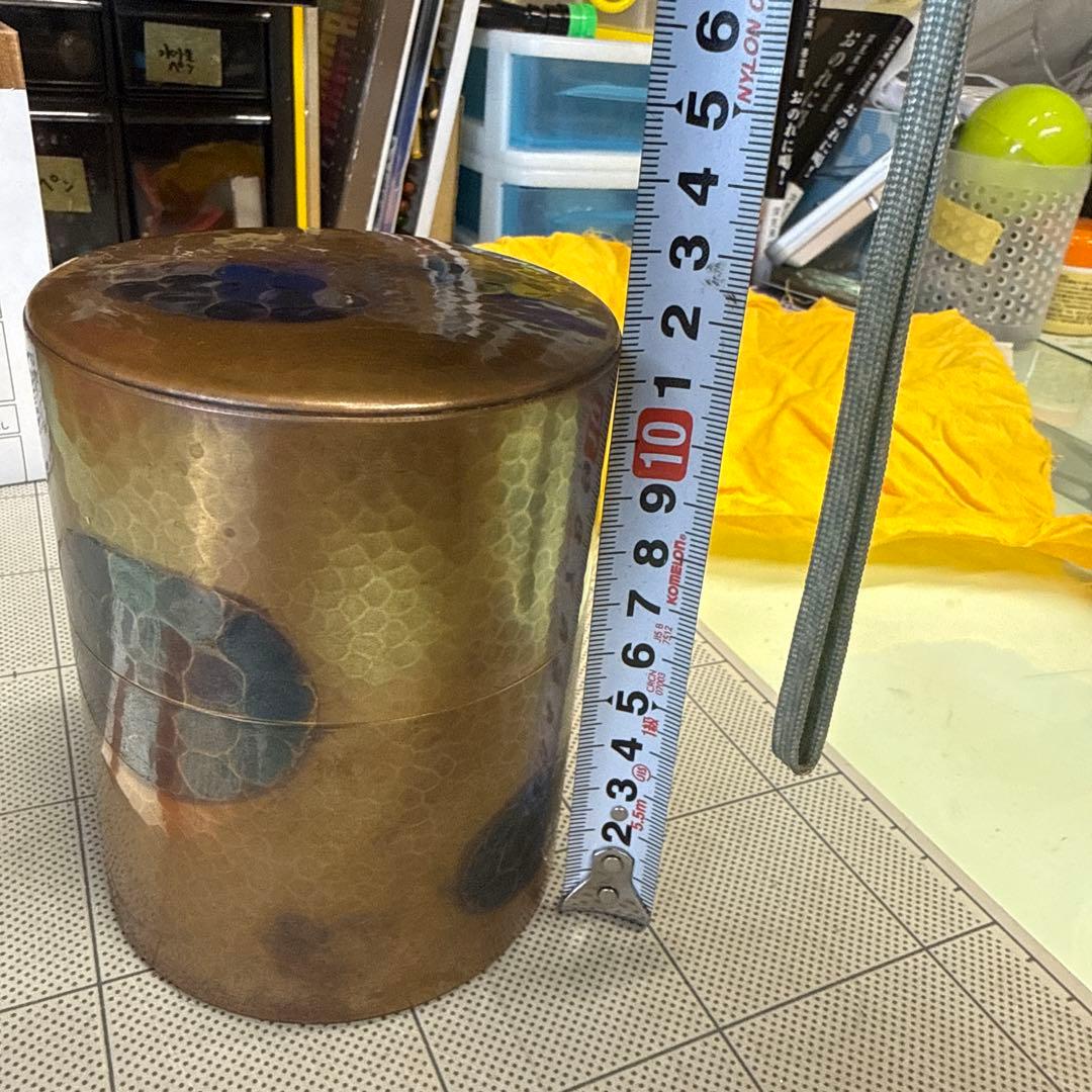 無形文化財 玉川堂 茶筒 亀甲文 新潟県