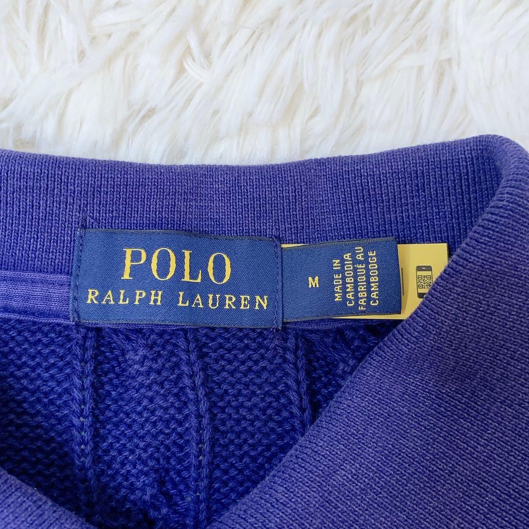 Polo Ralph Lauren ネイビー ケーブルニット M ウォッシュ加工