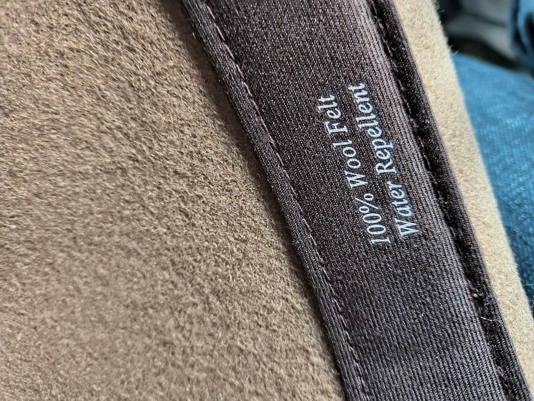 美品 ステットソン ブラウン ウールフェルトハット 中折 59cm パッカブル