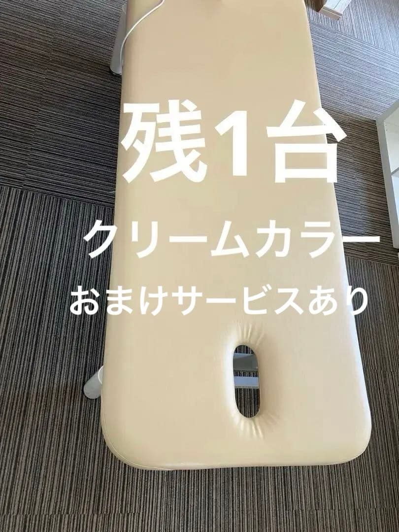 高田ベッド製作所 電動ベッド　クリーム　フェイスホール付180✖️70 高さ調整可