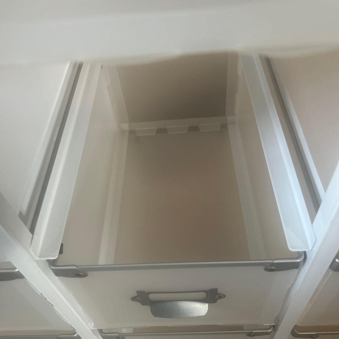 こねこページディノス収納キャビネット 16引き出し ホワイト/ナチュラル