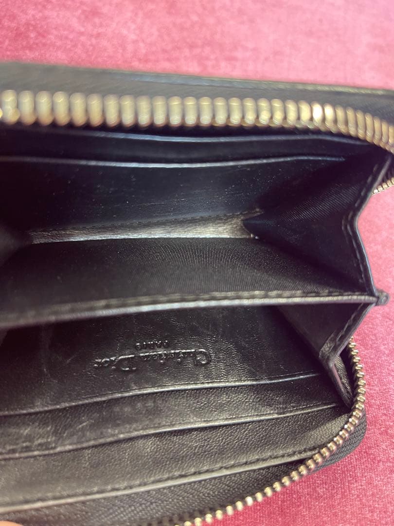 激レア廃盤モデル✨DIOR ディオール ミニ財布 ウルトラマット 黒 カナージュ