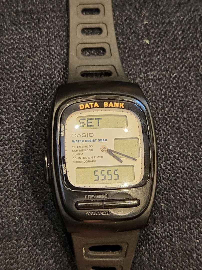 カシオ 腕時計 データバンク AB-50W casio 電池交換