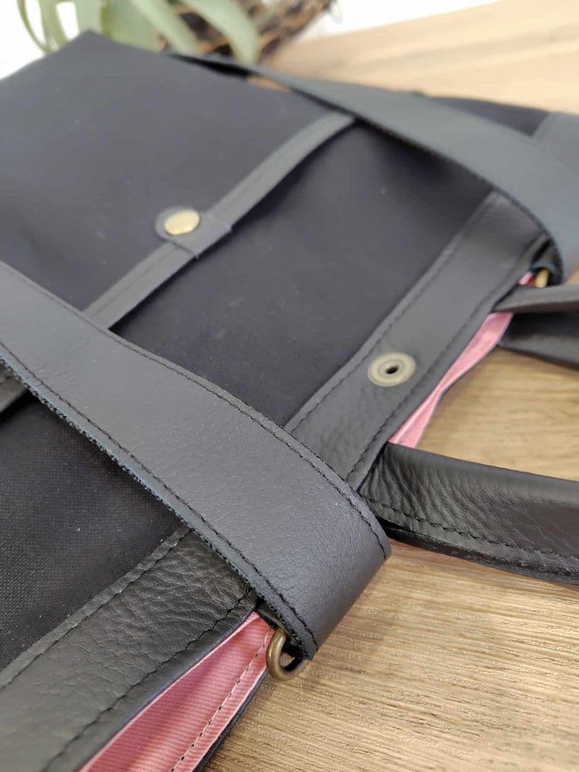 2点おまとめ　/2025tambourineタンバリンネイビー×白/牛革A4トー