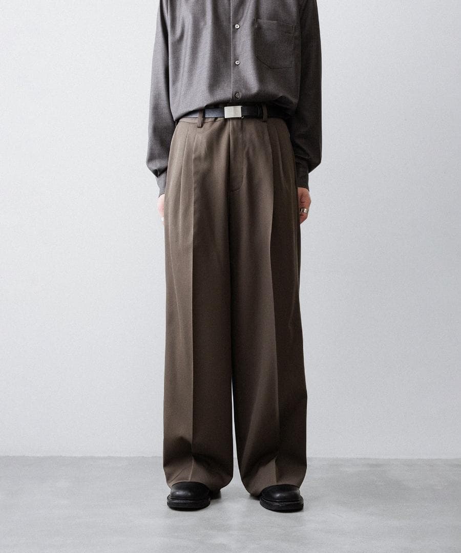 ssstein LONG WIDE TROUSERS スラックス