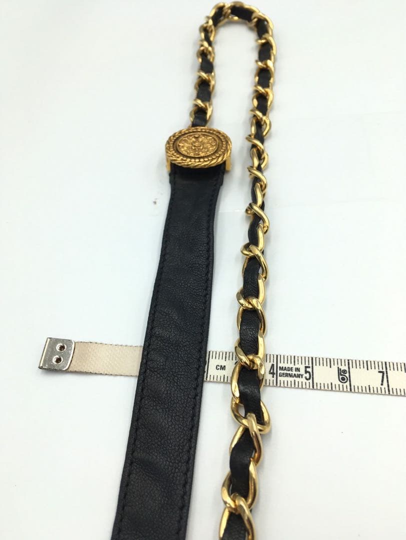 シャネル　CHANEL レザー　チェーン　ベルト