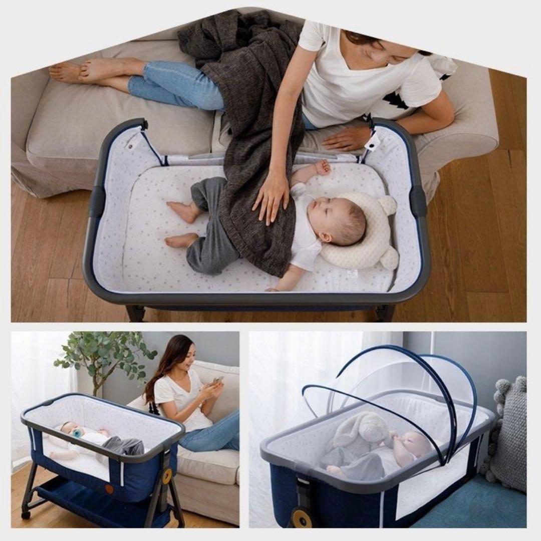 折りたたみベビーベット　添い寝可能