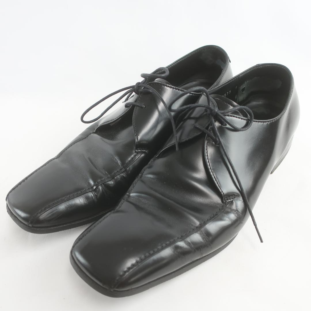 イタリア製 PRADA 本革 レザー ビブラムソール ビジネス シューズ 9