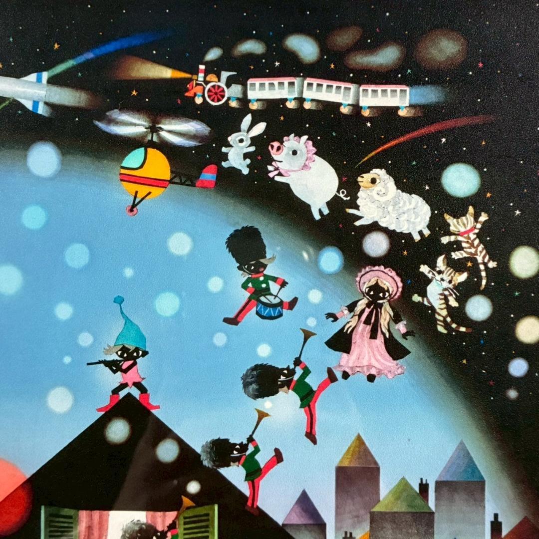 【トシ】美品 藤城清治「日本の愛唄歌5月 おもちゃの～」レフグラフ+橘天敬