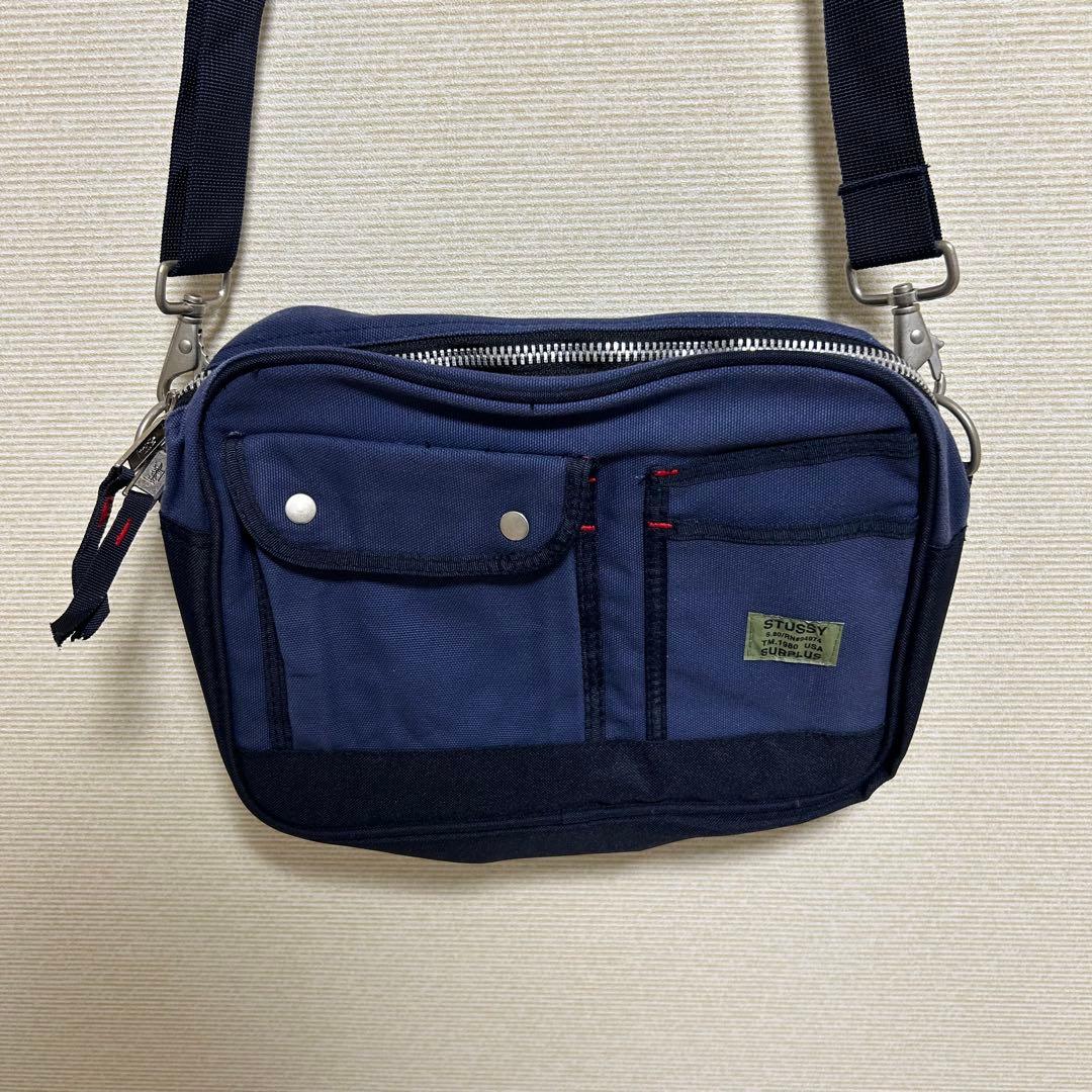 【激レア】OLD STUSSY 90s ショルダーバッグ ヴィンテージ ネイビー