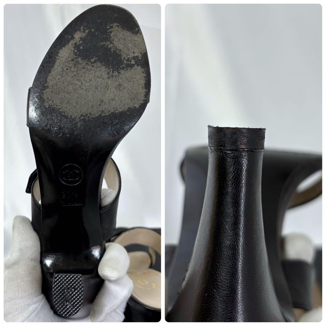 96年✨　CHANEL シャネル　ミュール　ココマーク　ターンロック　ビンテージ